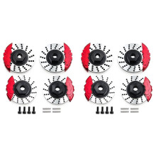2X RC-Car-Upgrade-Bremsscheibe Aus Aluminiumlegierung + Bremssattel-Kit für 1/10 für 4-TEC DRIFT für MUSTANG RC-Car-Zubehör