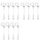 12 Pack 6ft Ceiling Sign Hanger Wire Kit, 2m Adjustable Suspension Hanging Cable Wire with Hook Wall Mount Cable 1