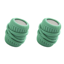 2X Boule Ă Lessive en Silicone Taille, Boule de Lavage pour Machine Ă Laver, Boule D'Entretien des VĂŞtements, Boule de Nettoyage Verte
