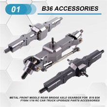 2X Metal Vorne Mitte Hinten BrüCken Achse Getriebe für WPL B16 B36 FY004 1/16 RC Auto LKW Upgrade Teile ZubehöR