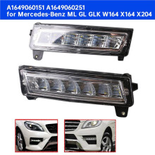 4x Car Front LED Fog Lamp Daytime Running Light A1649060151 A1649060251 for - ML GL GLK W164 X164 X204