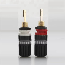 2X Bornes de Haut-Parleur Haut de Gamme Amplificateur Audiophile Connecteur de Borne de Haut-Parleur Prise Banane Adaptateur de Connecteur Audio