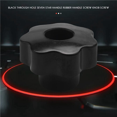20X M10 10mm Dia Thread Black Plastic Star  Clamping Knob Grip