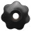 20X M10 10mm Dia Thread Black Plastic Star  Clamping Knob Grip 9