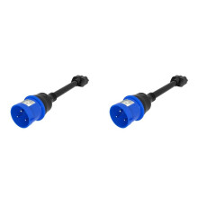 2X for Model 3 Pin CEE Adapter for Model X S Y Gen 2 Ev Charger Extension Cord 240V Outlet 32A 10 in