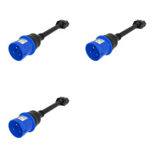 3X for Model 3 Pin CEE Adapter for Model X S Y Gen 2 Ev Charger Extension Cord 240V Outlet 32A 10 in
