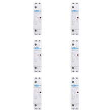 6X TOMZN TOCT1-25 Contacteur Modulaire CA Domestique 2 Pôles 25 A 220 V/230 V 50/60 Hz pour Rail DIN 2NO
