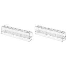 2X Acrylic Pen Holder, 24-Slots Pen Display Stand Clear Pen Holder Pencil Display Stand Eyebrow Pen Stand Art Brush Rack