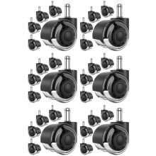 30X Office Chair Wheels,2 Inch Replacement Soft Mute Desk Caster Wheels for Work & Gaming Chair