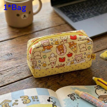 (ThickPenBag) Fun Cute Style Pen Organizer With Spacious Storage For School Home Office And