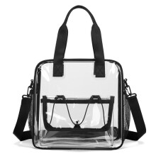 (Black) Waterproof Sports Pvc Bag With Simple Pattern For Active Travel Leisure And
