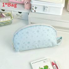 (Blue) Makeup Student And Pencil Organizer With Waterproof Fabric And Highstyle Females For Design