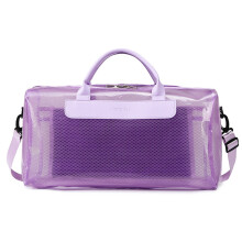(Purple) Mesh Pvc Vacation Travel Backpack Large Capacity Waterproof For Outdoor Casual Adventures
