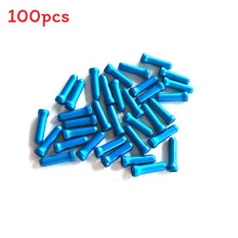 (SkyBlue)100 piezas de aluminio para bicicletas de montaña punta de cable de freno bicicleta engranajes tapa de extremo de cable