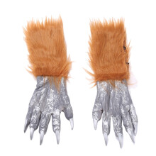 (Silver) Bloody Latex Werewolf Gloves Horror Halloween Party Cosplay Costume Accessories