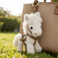 (White)Plush Pony Keyring With Bright Colors And Gift Box For Daily Use Collectors And