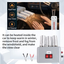 12 V 800 W Windschutzscheiben-Entfroster 3-Loch-Fahrzeugelektro-Entfroster GeräUscharmer WäRmer Schneller 2-In-1-Heizungs-KüHltrockner