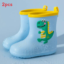 (Blue,150mm)Kids Rain Shoes Eva Waterproof Nonslip With Unicorn And Dinosaur Print Design