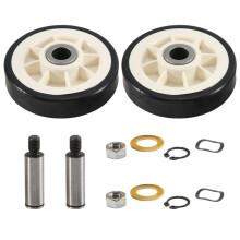 2PCS Trockner Trommel UnterstüTzung Roller und Welle für 303373, 12051541, ER303373K, 303373K