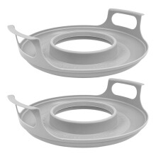 2 Pack Microwave Bowl Holder with Handles - Microwave Cool Plate,Microwave Bowl Holder Microwave Tray