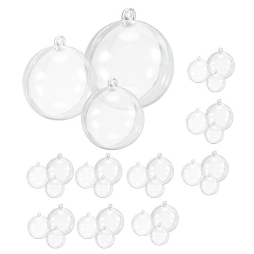 30Pcs Plastic Hollow  Christmas Hollow  Decoration  Sky Window Transparent  Candy Packaging Box 1