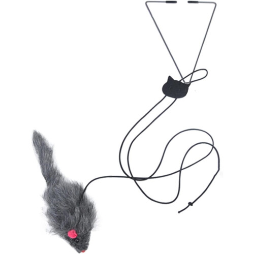 Plush Simulated Mouse Cat Toy – Hanging Interactive Teaser for Cage or Door 2