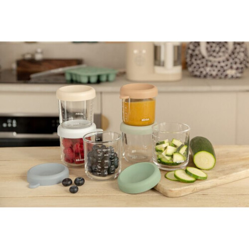 BEABA Coffret 6 porties in glas 250ml Multikleur 1