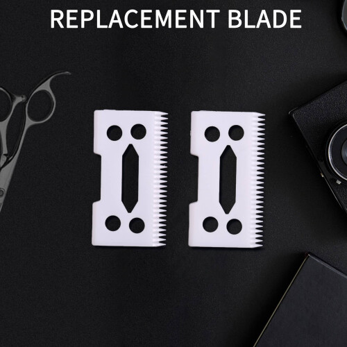 New 2Pcs 28 Teeth Zirconia Ceramic Clipper Blade for  Senior Clipper
