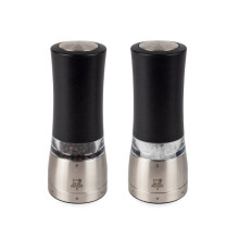 Coffret cadeau Daman Noir Irisé 16 cm - Duo de moulins à poivre et à sel électriques U'Select - PEUGEOT SAVEURS