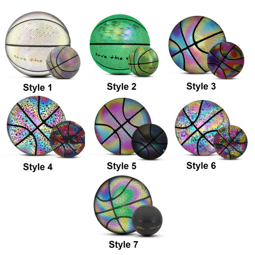 Holografischer Basketball Größe 7 PU Reflex 2