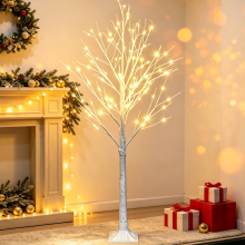 5FT Christmas Tree 72 LED Lights for Indoor Home Decoration White 1PCS