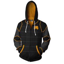 (Black Yellow,3XL)Avatar The Last Airbender Hoodie Cosplay Costume Man Women Anime Zipper Jackets