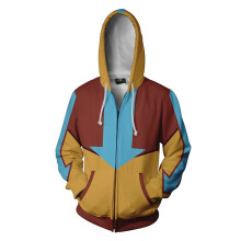 (Blue Yellow,L)Avatar The Last Airbender Hoodie Cosplay Costume Man Women Anime Zipper Jackets