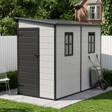 4.05 x 7.77FT Outdoor Garden Pent Roof Tool Storage Shed