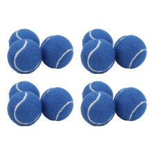 12 Tennisbälle Übung blau Gummi Filz mit Tasche