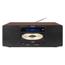 Audizio Prato DAB Radio Speaker with CD Player, Bluetooth & DAB+ Digital - Wood