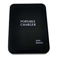 Carcasa Externa USB para 4 Pilas AA, Dispositivo USB, Cargador USB, Caja de Alimentación Externa, Cargador de Baterías con Puerto USB y Linterna