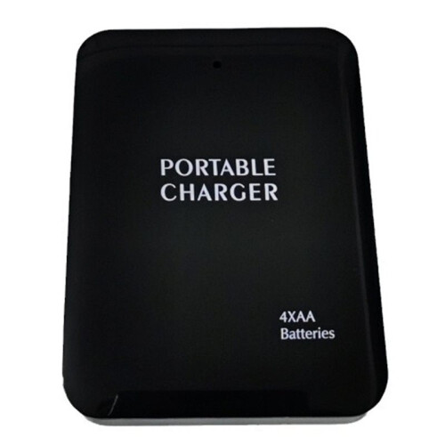 Carregador Externo USB para 4 Pilhas AA, Dispositivo USB com Porta USB e Lanterna