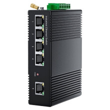 5 Port Gigabit Industrial 1000Mbps Miniature Network Ethernet DIN Rail Mounted Plug & IP40 Protection