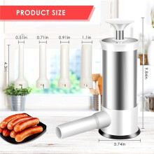 Manual Sausage Stuffer Kit, Homemade Sausage Maker with 4 Stuffing Tubes for Home BBQ Camping