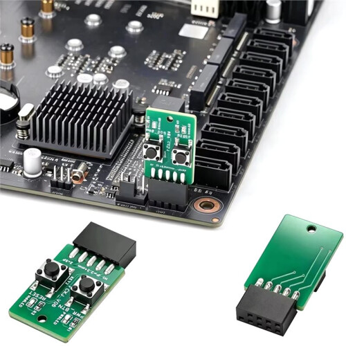 PC Power Reset  External Module 9Pin Motherboard Header Power LED HDD Indicator for Computer Case Test Board DIY 2