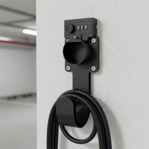 Password Lock Charging Holder Anti-Theft Electric Vehicle Charger Case Charging Bracket Space Saving 2