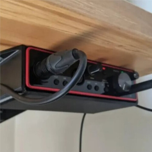 Under Desk Mount Bracket Audio Interface Holder Table Bottom Storage Rack Organizer Space 1