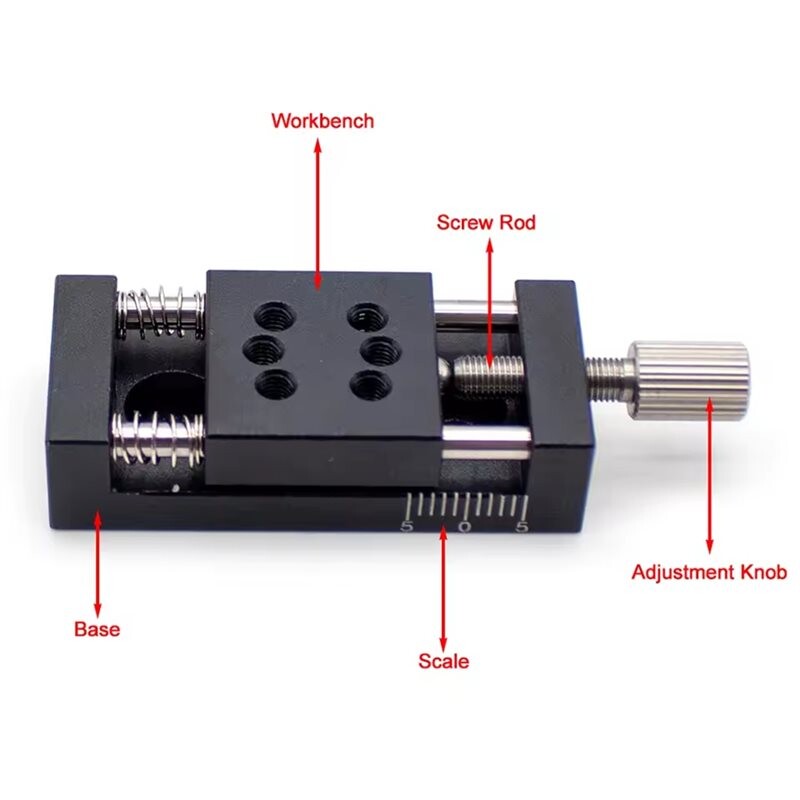 Lineare Stage 10mm Stroke Linear Stage Micrometer Fine Adjustment Manual Translation ...