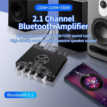 -Digitalverstärkerplatine 220 W + 220 W + 350 W 2.1-Kanal TPA3251, Hochbass-Subwoofer-Audiomodul YS-AS21