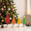 4pcs Christmas Tree Candle Molds, Tree Shape Silicone Molds with Base DIY Xmas Candlesticks Aromatherapy Wax Plaster 3