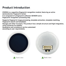ZW0504 Fingerprint Recognition Module Low-Cost Capacitive Touch Fingerprint Sensor for Door Access Lock