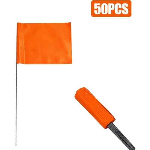 50 Pcs  Flags, for Construction Site Layout, Route Positioning, Landscaping, Pet Training, Landscape Flags, Etc