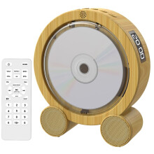 Wood Retro CD Player MP3 Music Disc Recorder Disc Album Player Portable Home FM Radio Music Album Player