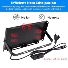 100W LED RGB Flood Light AC220V IP65 Waterproof Floodlight Spotlight with Remote Control EU Plug
